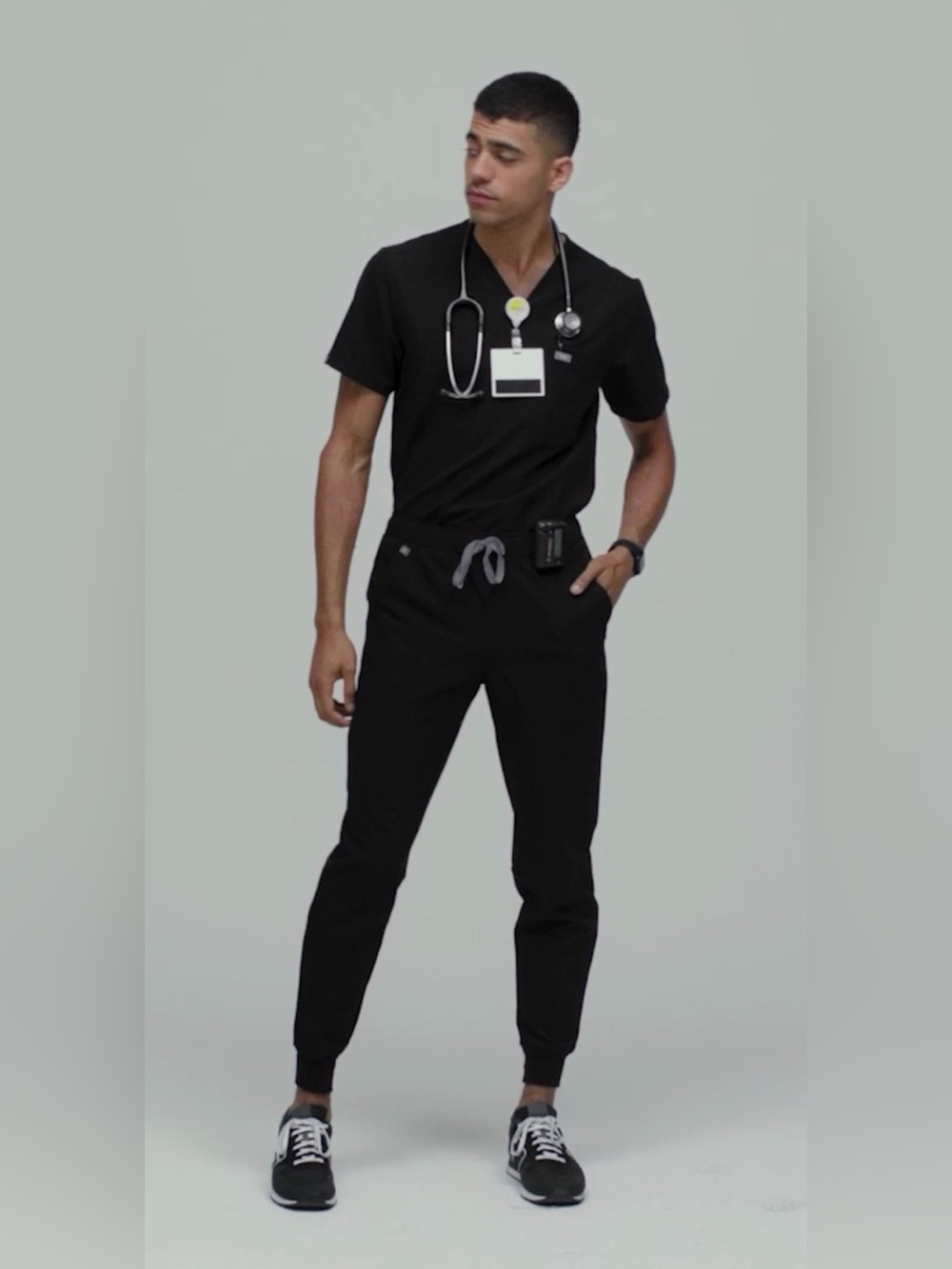 FIGS Tansen Jogger Scrub Pants Black Size Medium